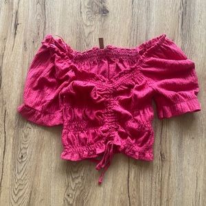 Pink Anthropologie top
